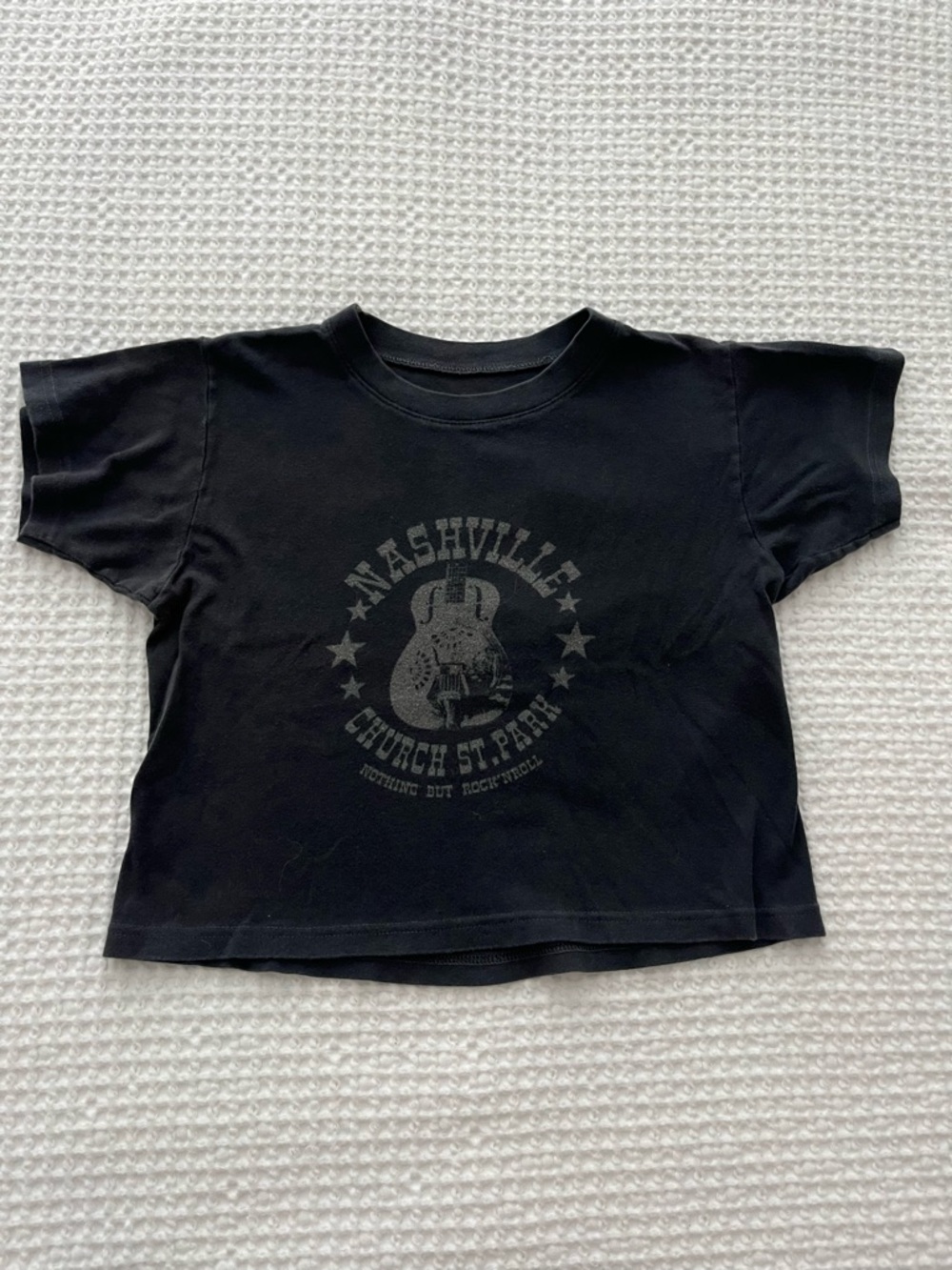 Brandy Melville Graphic Black Cropped T-Shirt